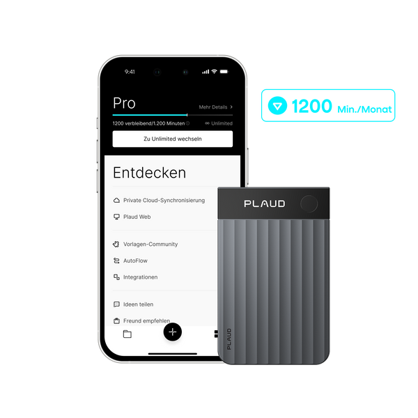 Plaud Note Pro & KI Pro-Jahresabo