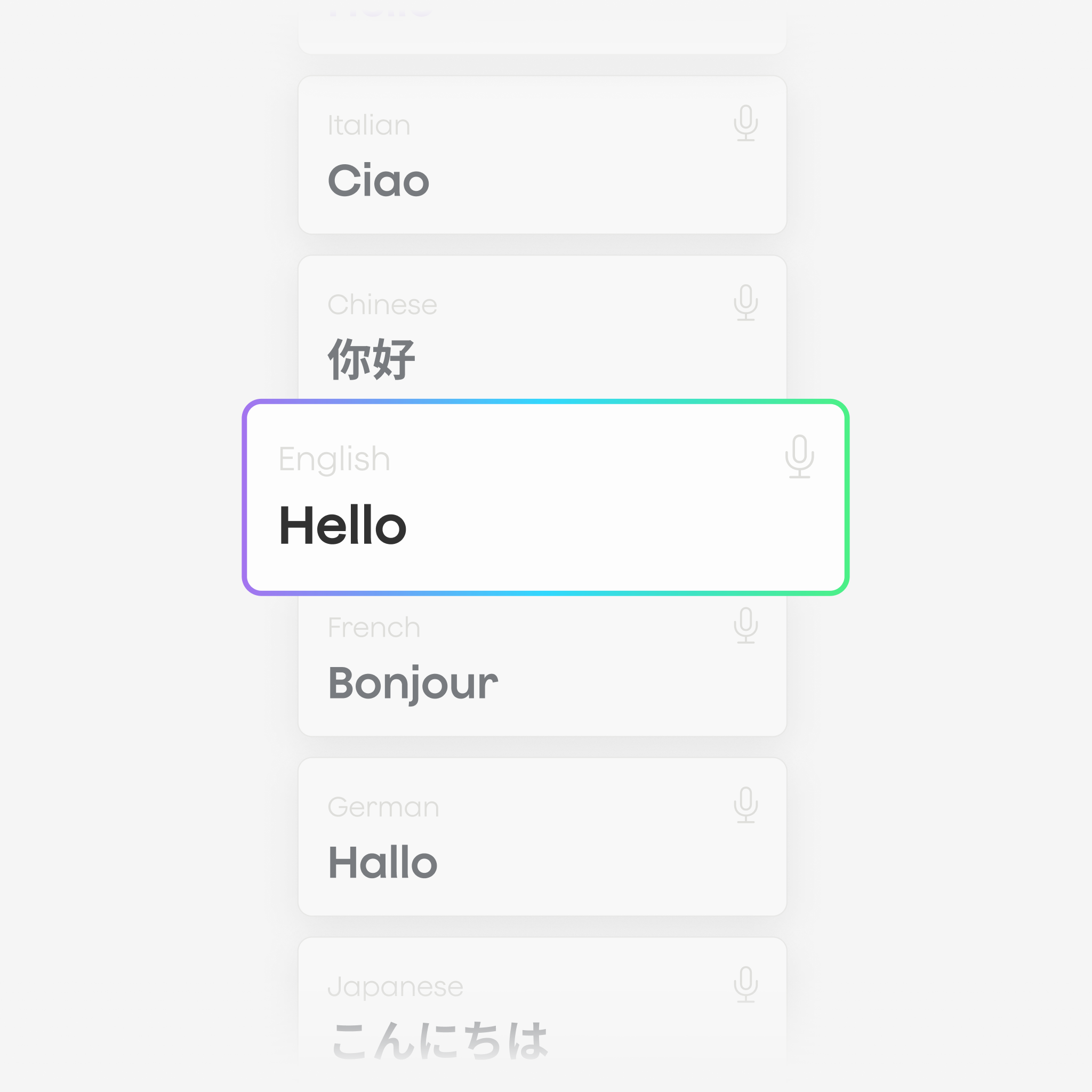 Transkribiere in 112 Sprachen