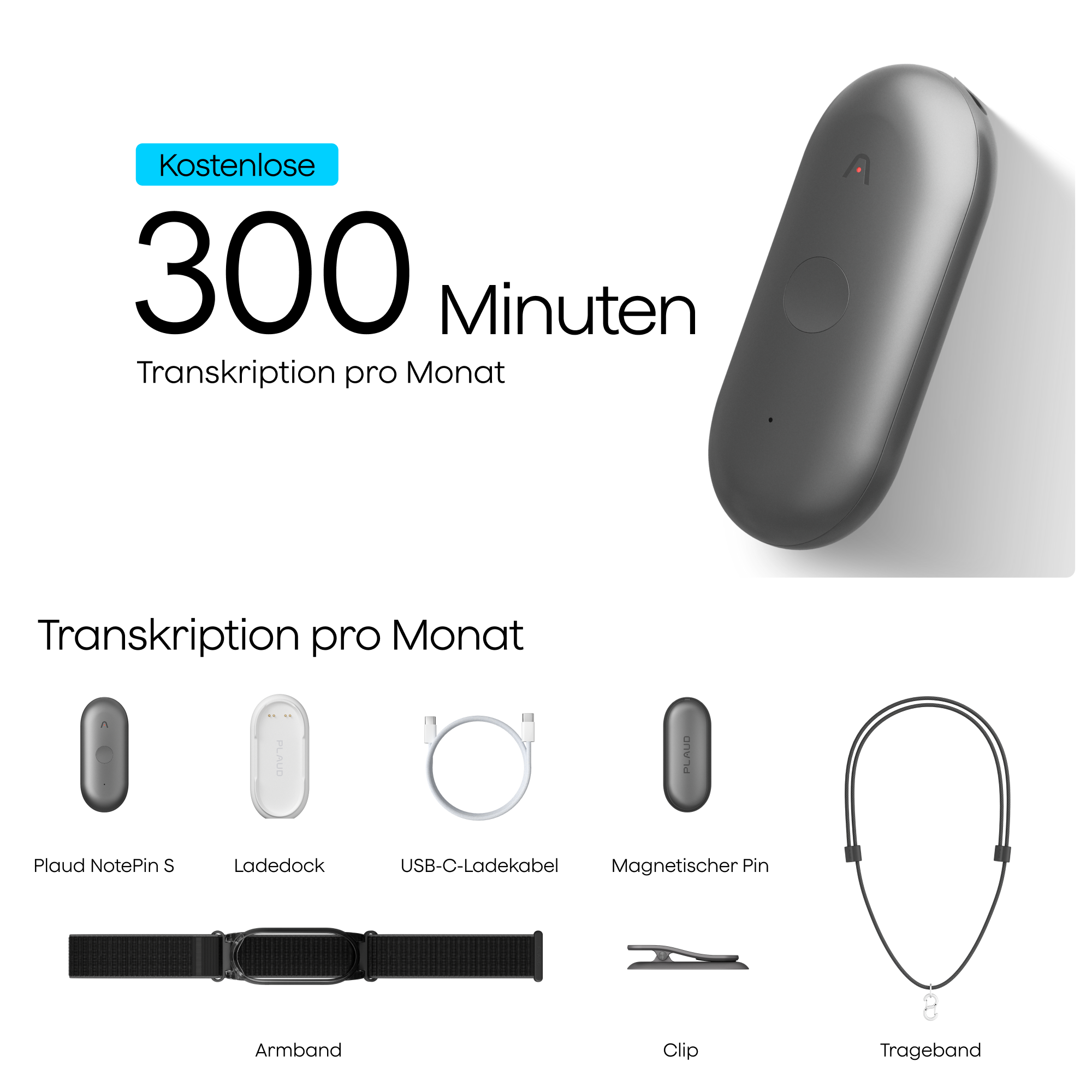 Plaud NotePin S | 3er-Pack