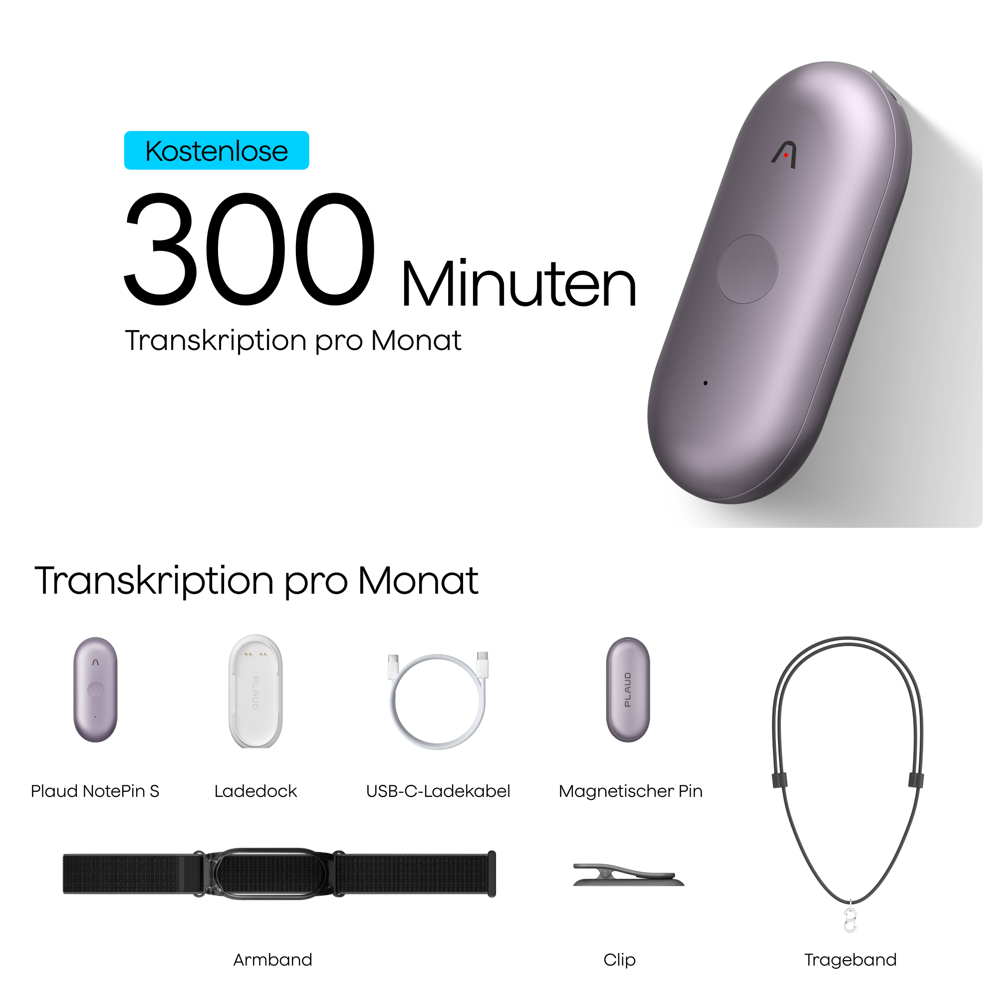 Plaud NotePin S | 3er-Pack