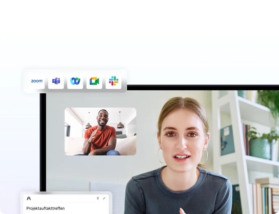 Plaud Desktop nimmt ein Online-Meeting auf
