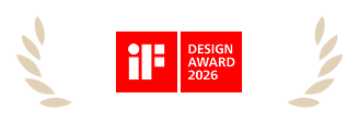 Auszeichnung mit dem iF Design Award 2026 für herausragendes Design.