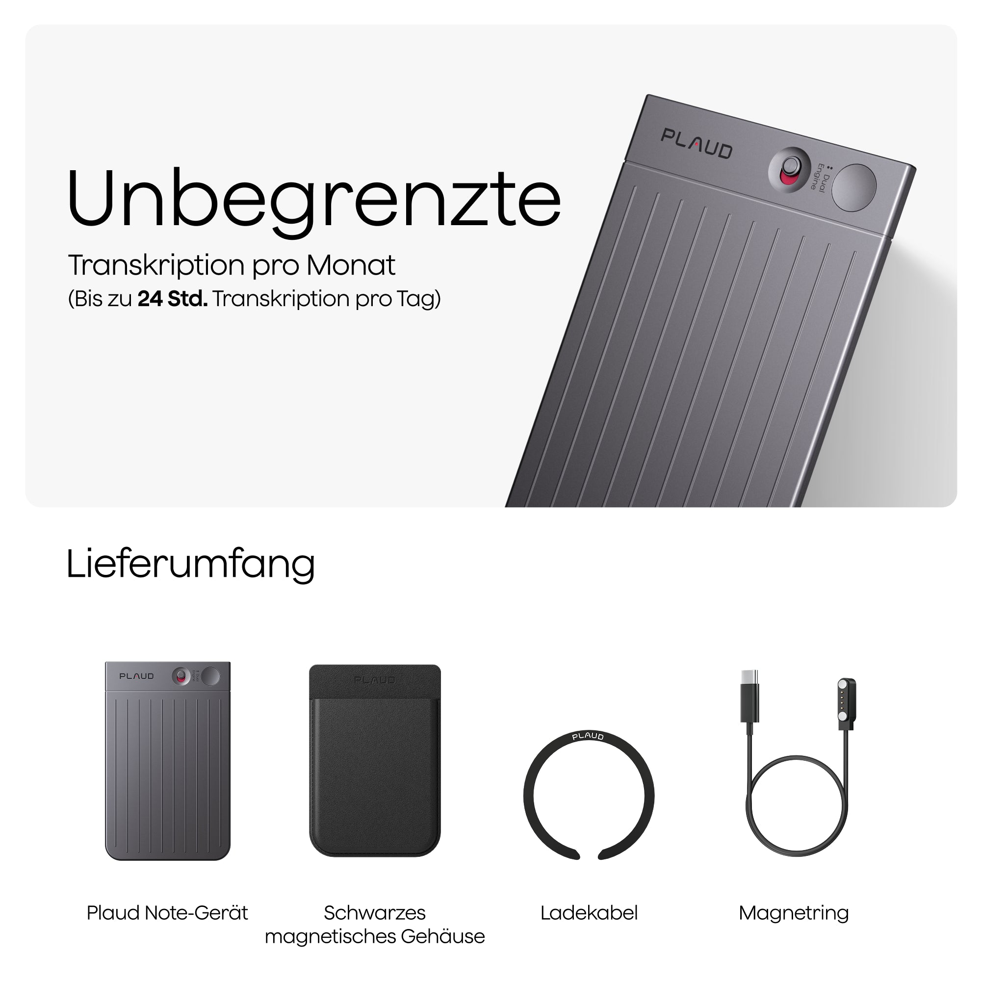 Plaud Note & KI Unbegrenzter Jahresplan