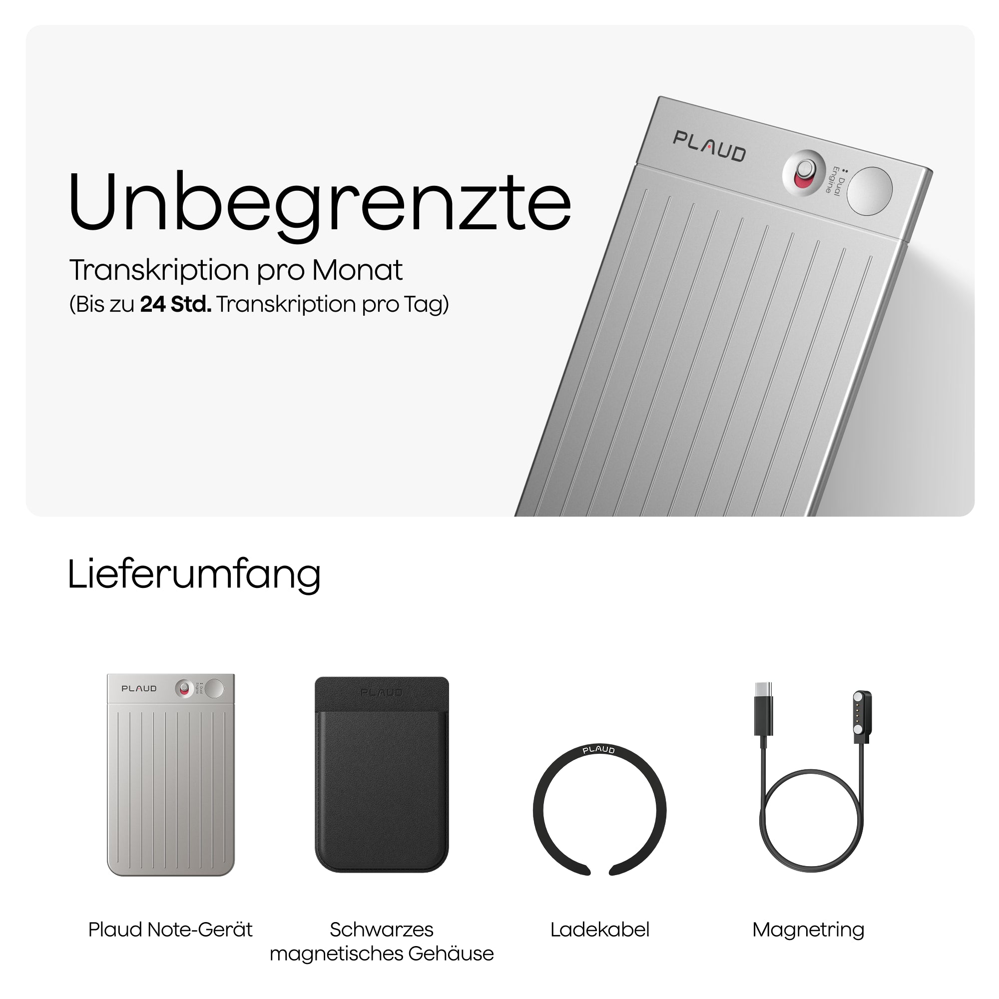 Plaud Note & KI Unbegrenzter Jahresplan