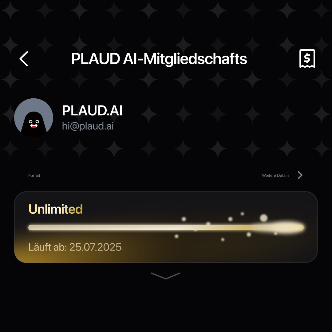 Plaud KI Unbegrenzter Jahresabo