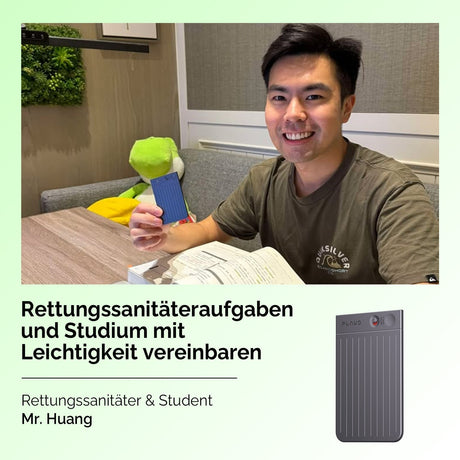 Wie Herr Huang sein Leben als Rettungssanitäter und Student mit Plaud Note in Balance hält