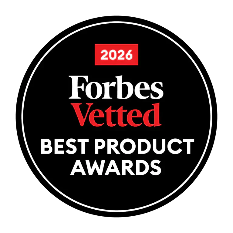 Forbes Vetted Best Product Awards 2026 Auszeichnung.