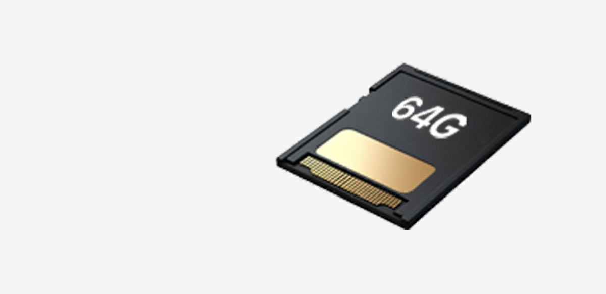 Eine 64 GB Speicherkarte zur Darstellung der Speicherkapazität der Plaud AI Voice Recorder.