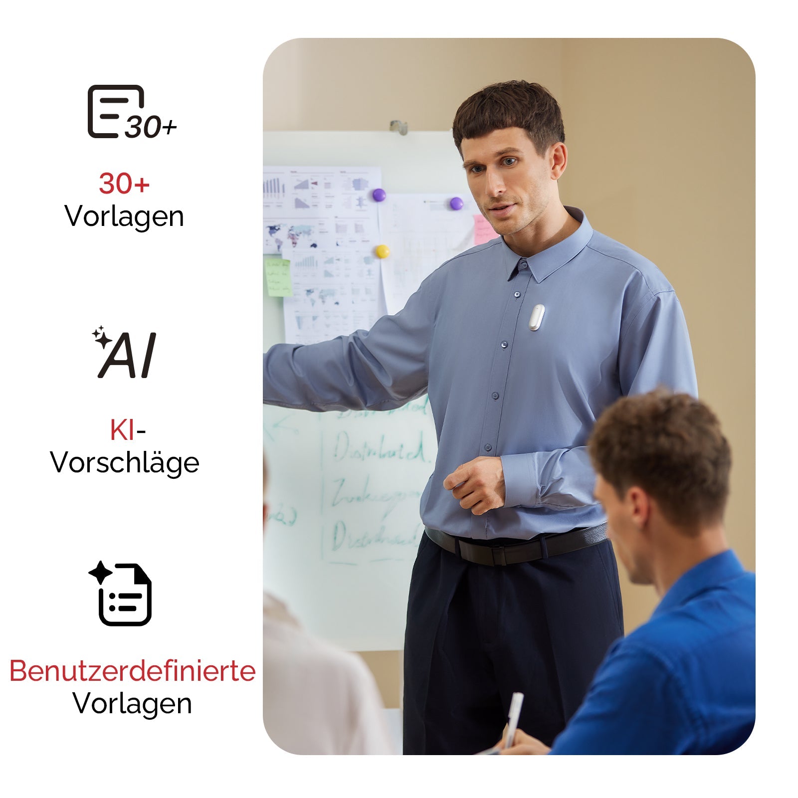 PLAUD NotePin - Tragbares KI-Notizgerät
