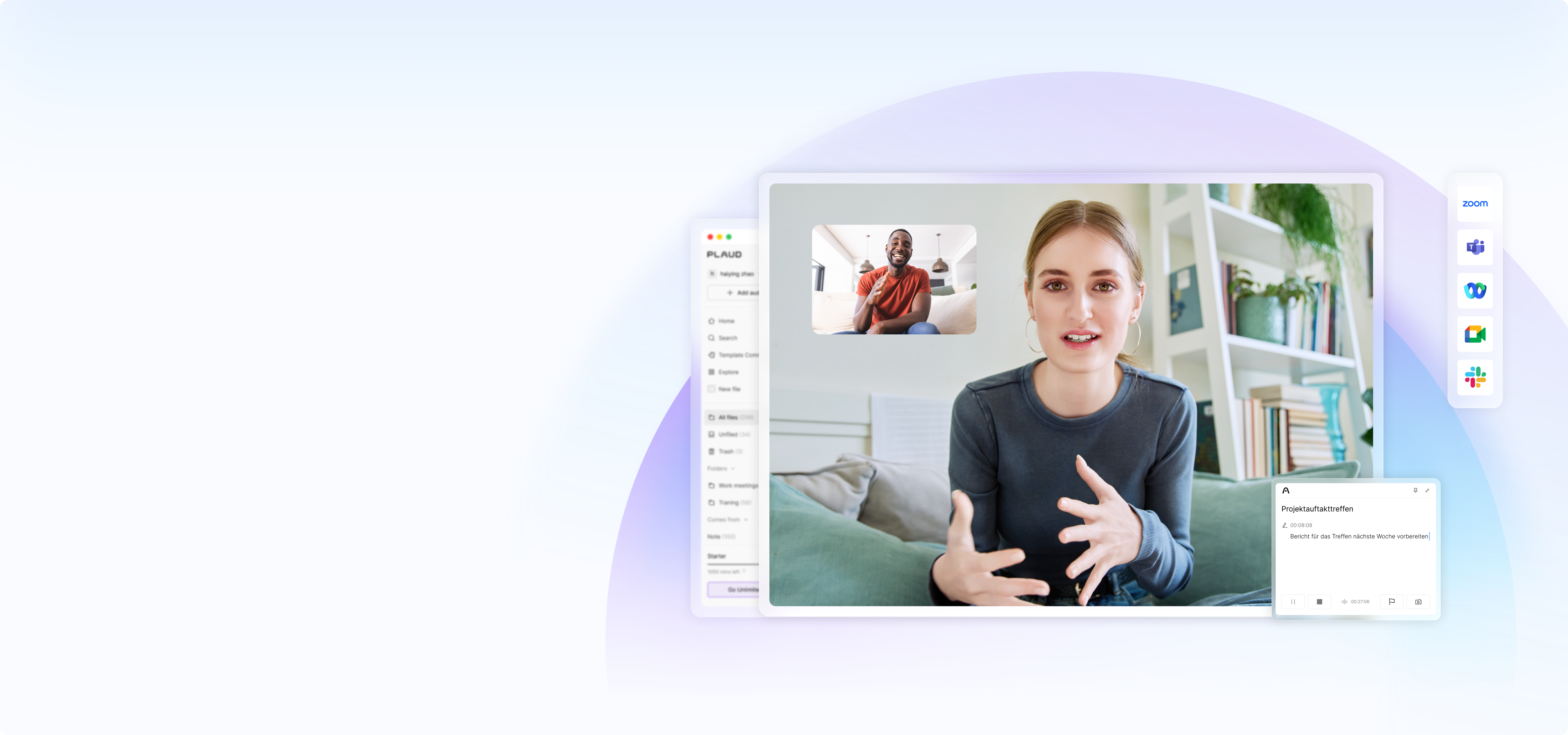 <p class="desktop-banner-title">
    <span>
        Plaud Desktop <sup>Beta</sup>
    </span>
</p>
<p class="desktop-banner-desc">
   Die einzige KI-Lösung für Notizen, die 
    <br class="pc">
    <br class="mb">
    persönliche und Online-Meetings verbindet.
</p>
<style>
.slideshow .swiper-slide-active .sec__content-inner
{
padding-left:0px;
}
    .desktop-banner-title {
        margin-bottom: 20px;
        color: #000;
        font-size: 70px;
        font-weight: 400;
        line-height: 1.2;
    }
    .desktop-banner-title span {
        position: relative;
    }
    .desktop-banner-title span sup {
        position: absolute;
        top: 0;
        right: 0;
        padding: 4px 10px;
        background: linear-gradient(107.1deg, #8F53ED 0.37%, #00D0FF 105.26%);
        border-radius: 5px;
        font-weight: 600;
        font-size: 14px;
        line-height: 1.2;
        color: #FFFFFF;
        transform: translateX(calc(100% + 20px));
    }
    .desktop-banner-desc {
        margin-bottom: 92px;
        color: #000;
        font-size: 32px;
        font-weight: 400;
        line-height: 1.2;
    }
    .desktop-banner-desc br.mb {
        display: none;
    }
    @media screen and (max-width: 1600px) {
        .desktop-banner-title {
            font-size: 48px;
        }
        .desktop-banner-desc {
            margin-bottom: 64px;
            color: #000;
            font-size: 20px;
            font-weight: 400;
            line-height: 1.2;
        }
    }
    @media screen and (max-width: 992px) {
    .desktop-banner-title {
            font-size: 40px;
        }
        .desktop-banner-desc {
            font-size: 16px;
      }
   .desktop-banner-title span sup {
            padding: 2px 5px;
            border-radius: 1px;
            font-size: 8px;
            transform: translateX(100%);
        }
}
    @media screen and (max-width: 768px) {
        .desktop-banner-title {
            margin-bottom: 12px;
            font-size: 40px;
            text-align: center;
        }
     
        .desktop-banner-desc {
            margin-bottom: 40px;
            font-size: 20px;
            text-align: center;
        }
        .desktop-banner-desc br.pc {
            display: none;
        }
        .desktop-banner-desc br.mb {
            display: inline-block;
        }
    }
</style>