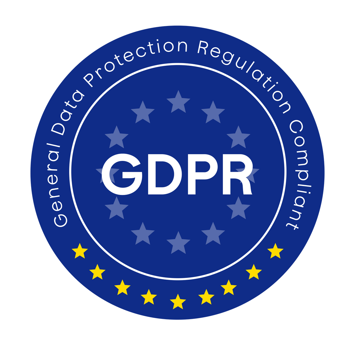 GDPR-konform: Siegel zur Bestätigung der Einhaltung der Datenschutz-Grundverordnung.