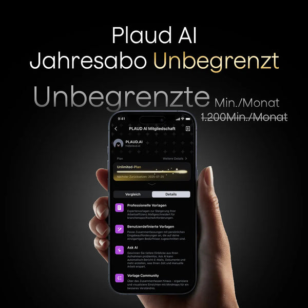 Plaud KI Unbegrenzter Jahresabo