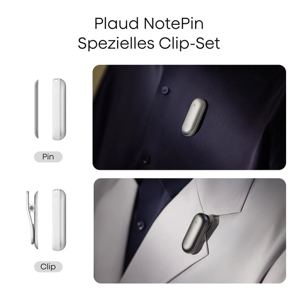 Plaud NotePin Clip & Magnetischer Pin
