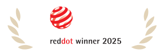 Red Dot Winner 2025 Auszeichnung für exzellentes Produktdesign.