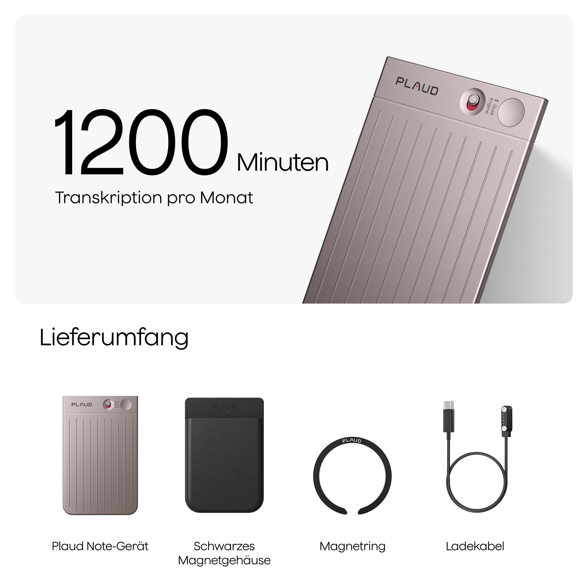 Plaud Note & KI Pro-Jahresabo