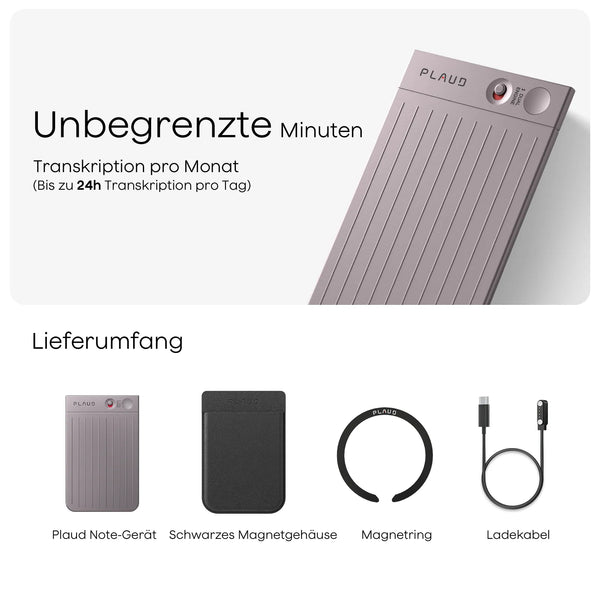 Plaud Note & KI Unbegrenzter Jahresplan
