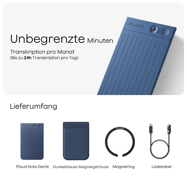 Plaud Note & KI Unbegrenzter Jahresplan
