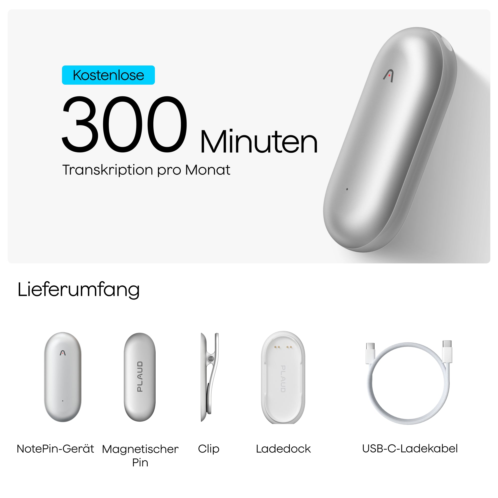 Plaud NotePin | 6er-Pack