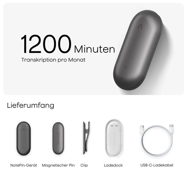 Plaud NotePin & KI Pro-Jahresabo
