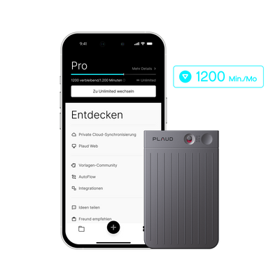 Plaud Note & KI Pro-Jahresabo