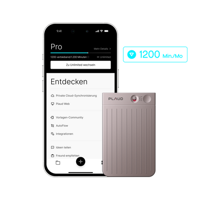 Plaud Note & KI Pro-Jahresabo