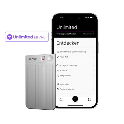Plaud Note & KI Unbegrenzter Jahresplan