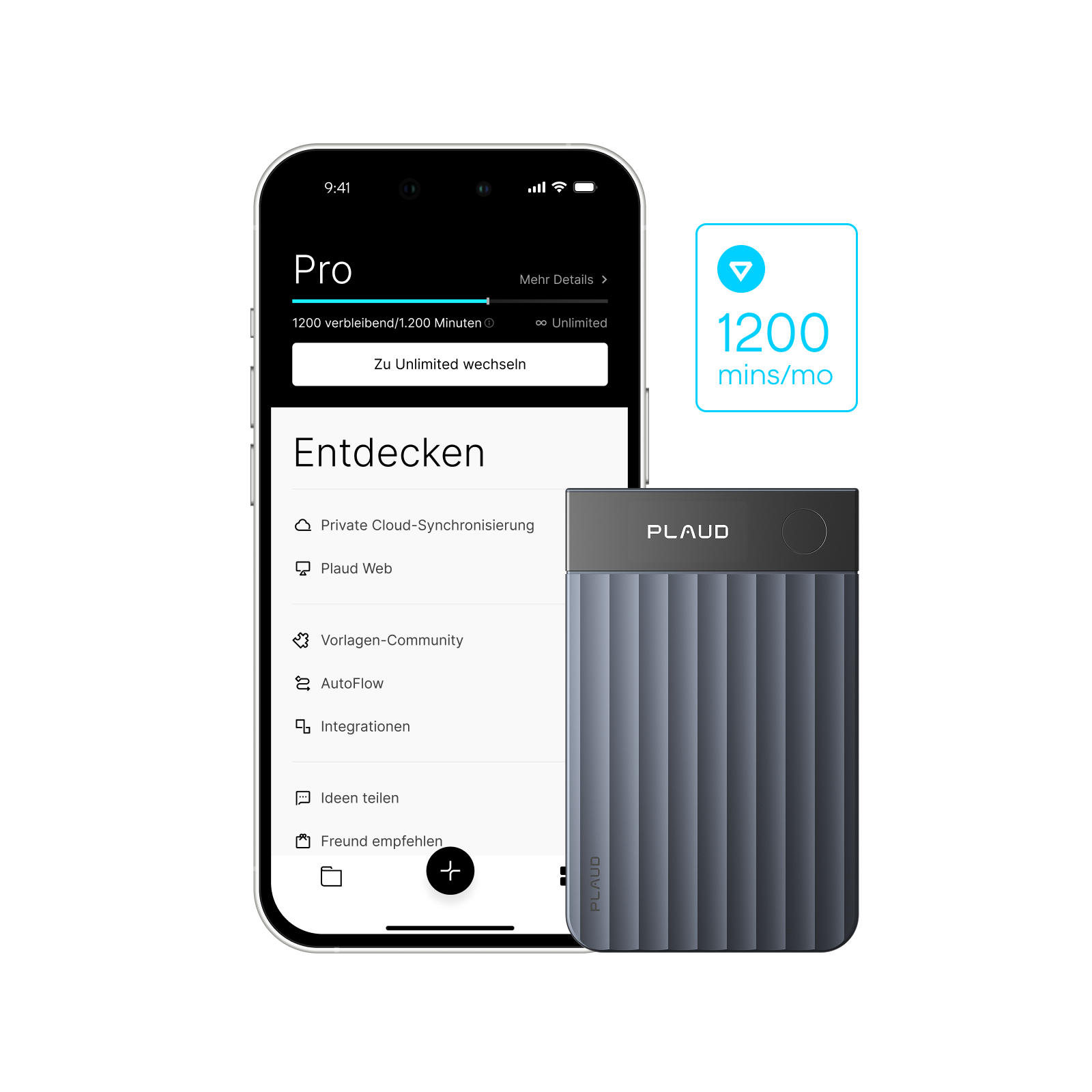 Plaud Note Pro & KI Pro-Jahresabo