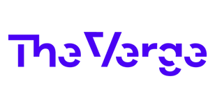 Das lilafarbene Logo von The Verge.